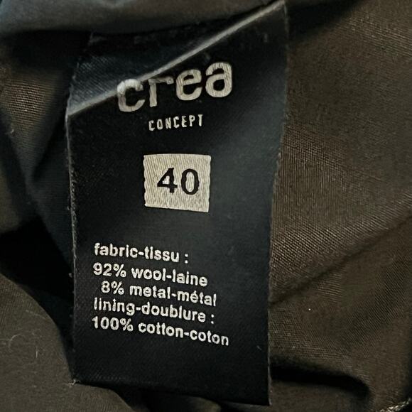 Crea Concept Black A-Line Wool Maxi Classic Minimalist Skirt Size 8 - Picture 8 of 9